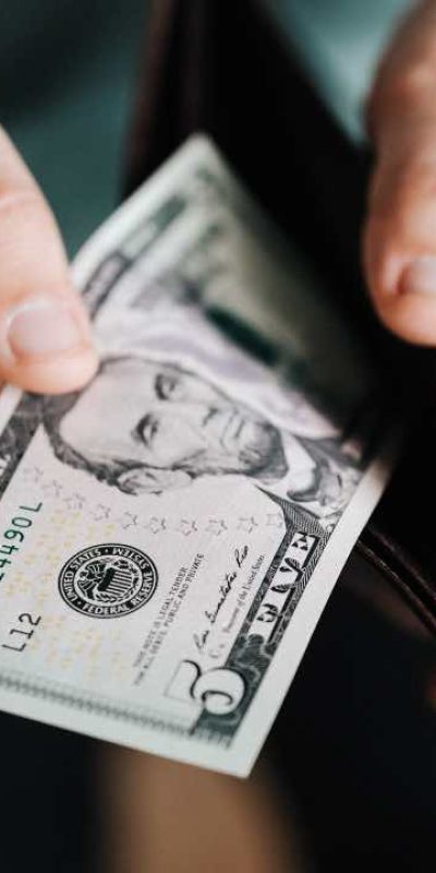 Dolar en una cartera